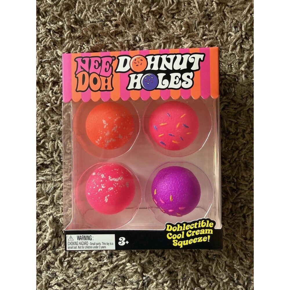 NeeDoh DOHNUT HOLES Sprinkles 4-Pack - Doughnut Donut | 100% AUTHENTIC